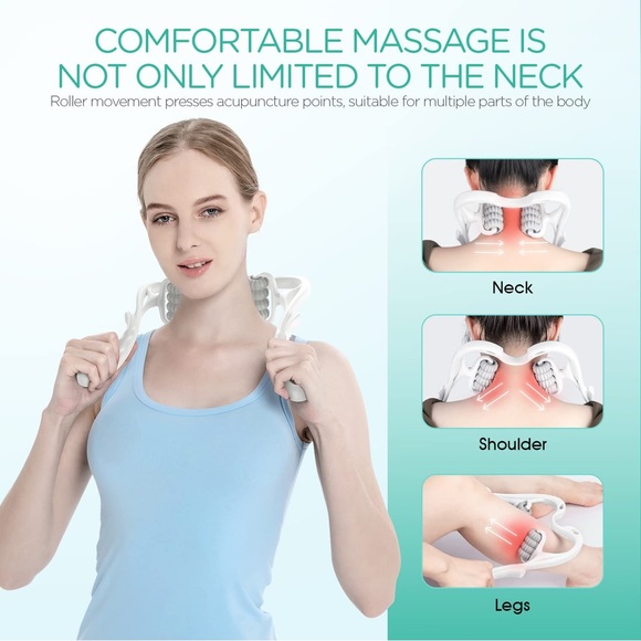 Neck, Shoulder, Waist, Legs Massager Pain Relief Deep Tissue Shiatsu Portable - Picture 4 of 8